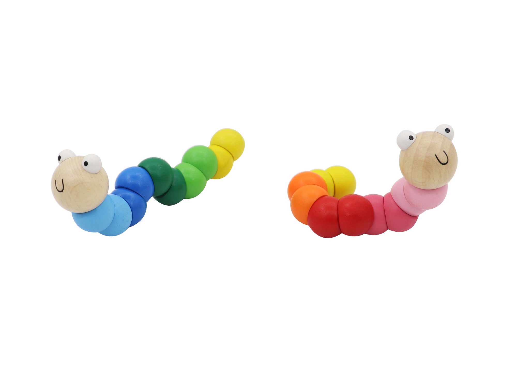 Elastische worm primaire kleuren ; mooi afgewerkt