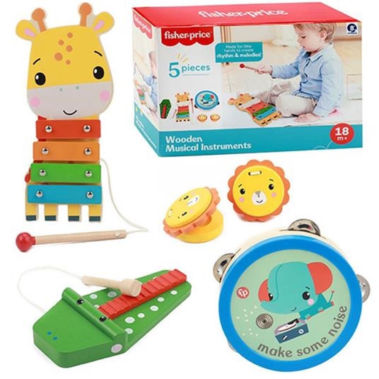 FISHER-PRICE Houten muziekinstrumenten 5 delig