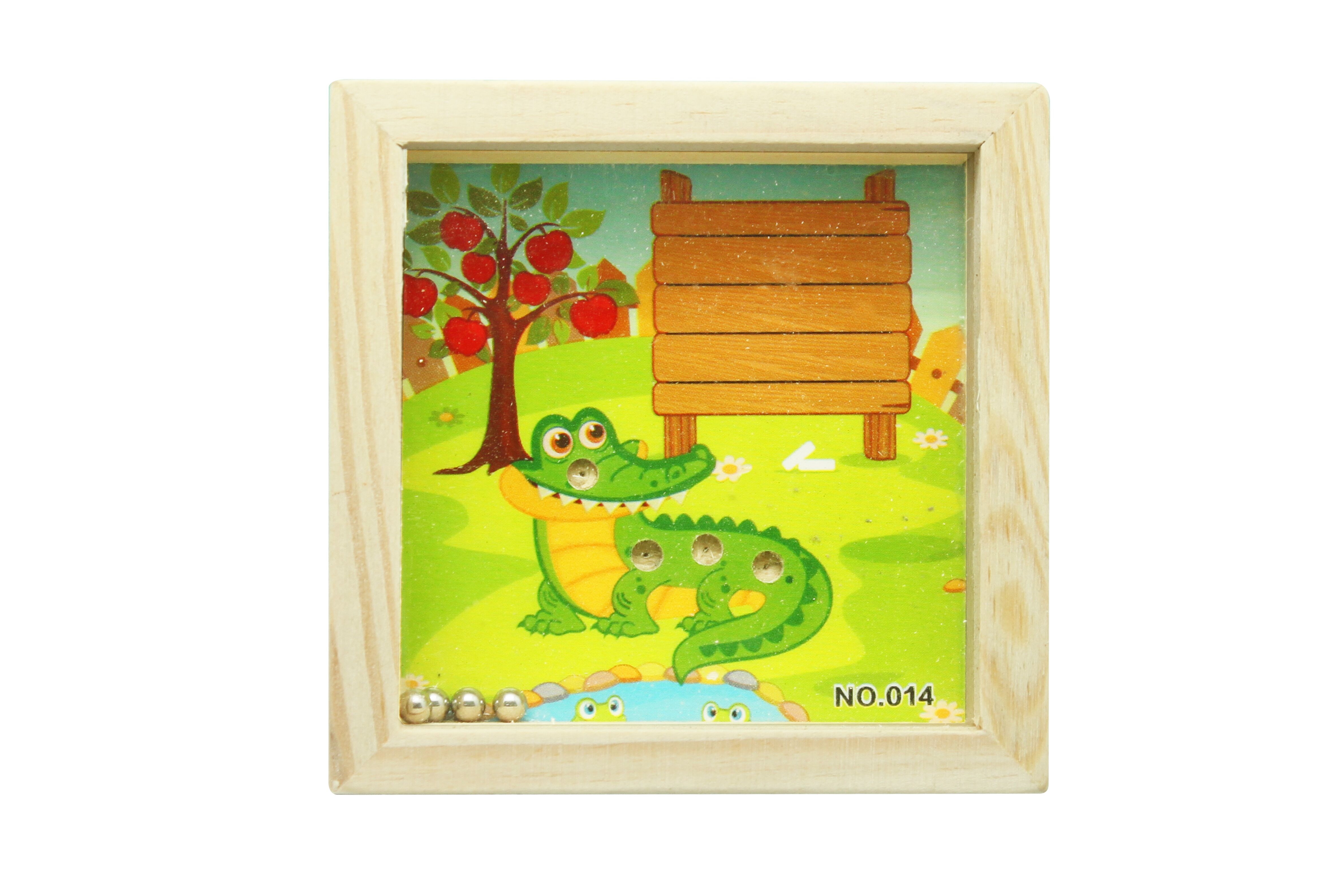 Geduldspel vierkant dieren 7,8 x7,8 x 2 cm