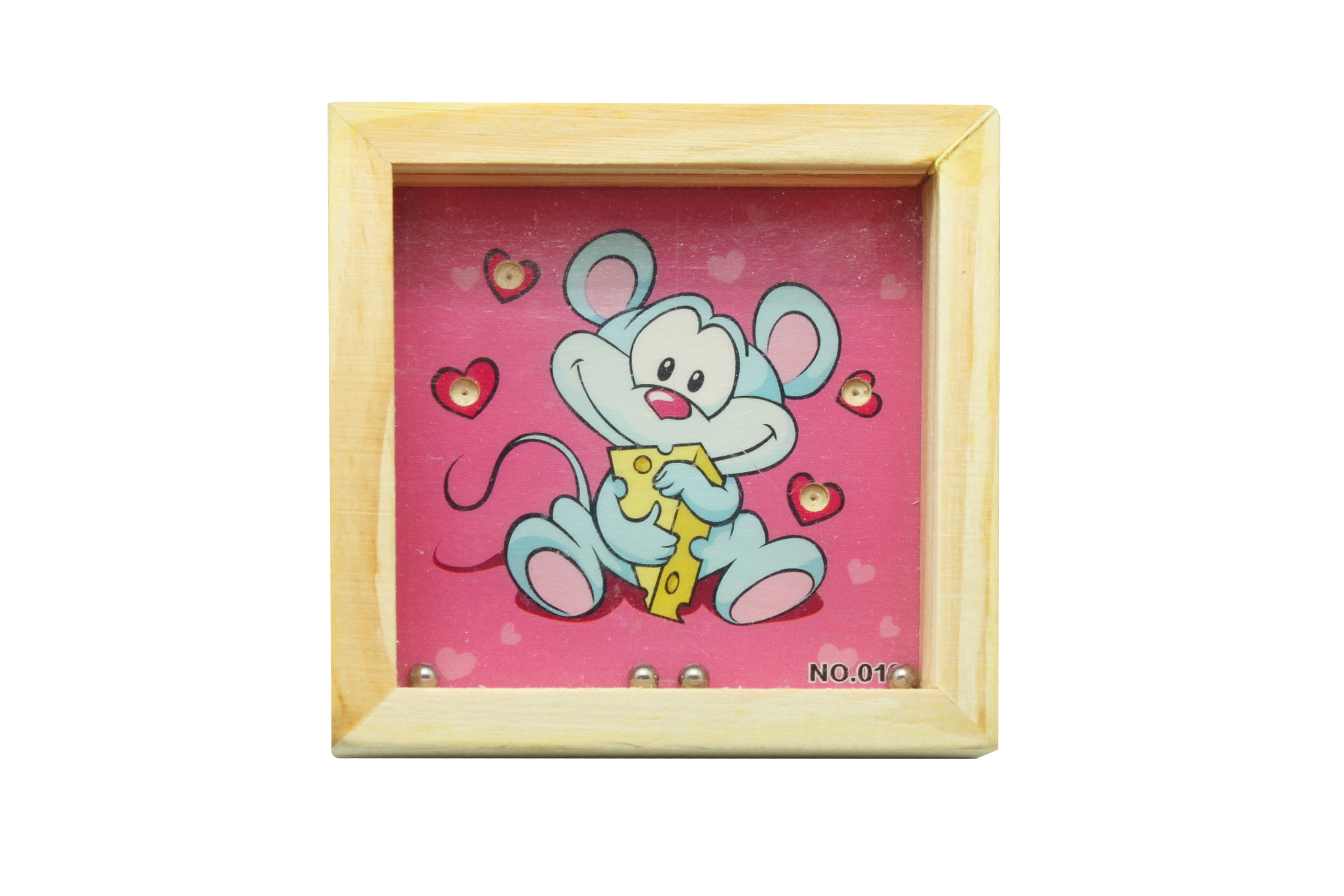 Geduldspel vierkant dieren 7,8 x7,8 x 2 cm