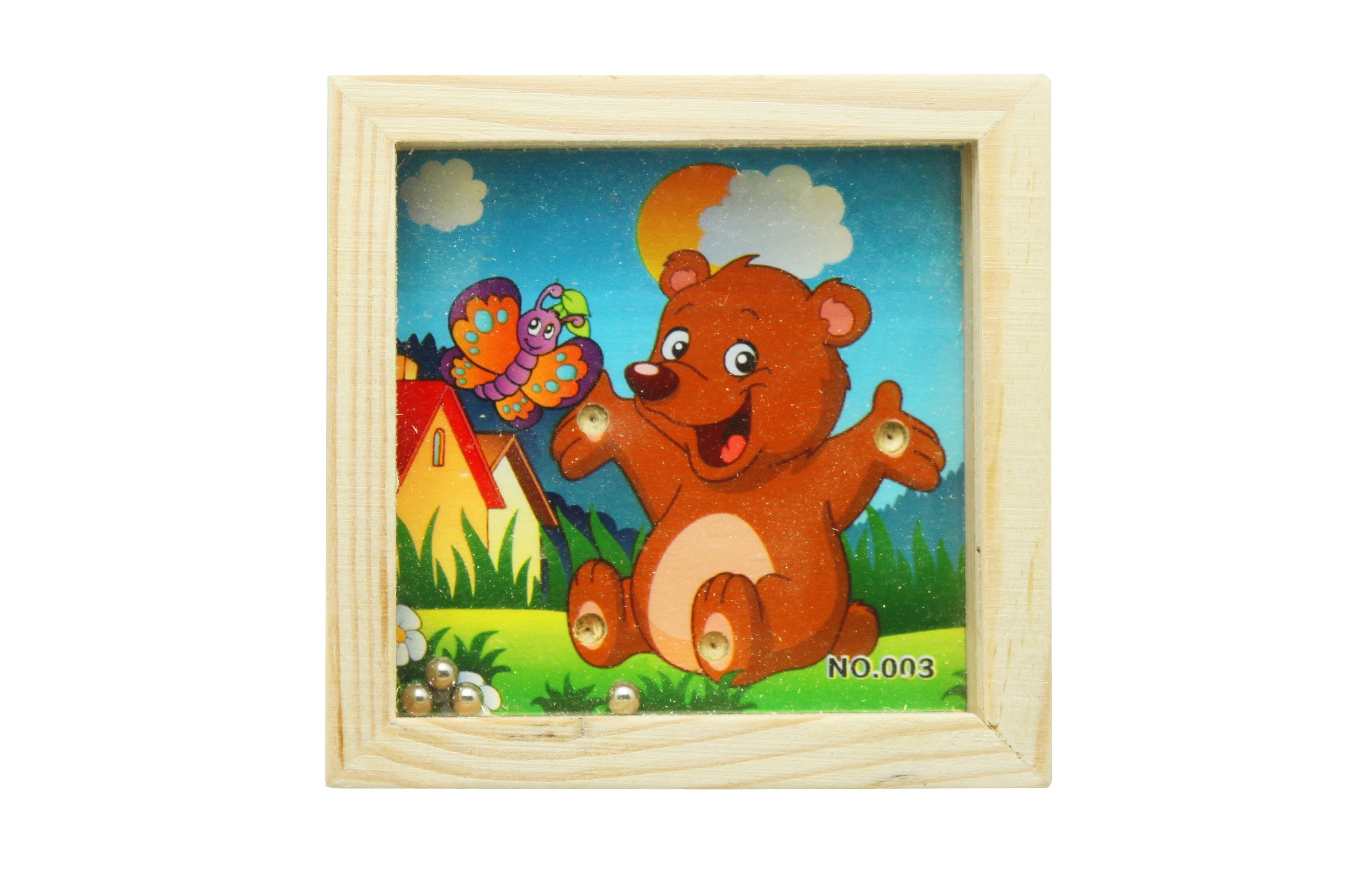 Geduldspel vierkant dieren 7,8 x7,8 x 2 cm