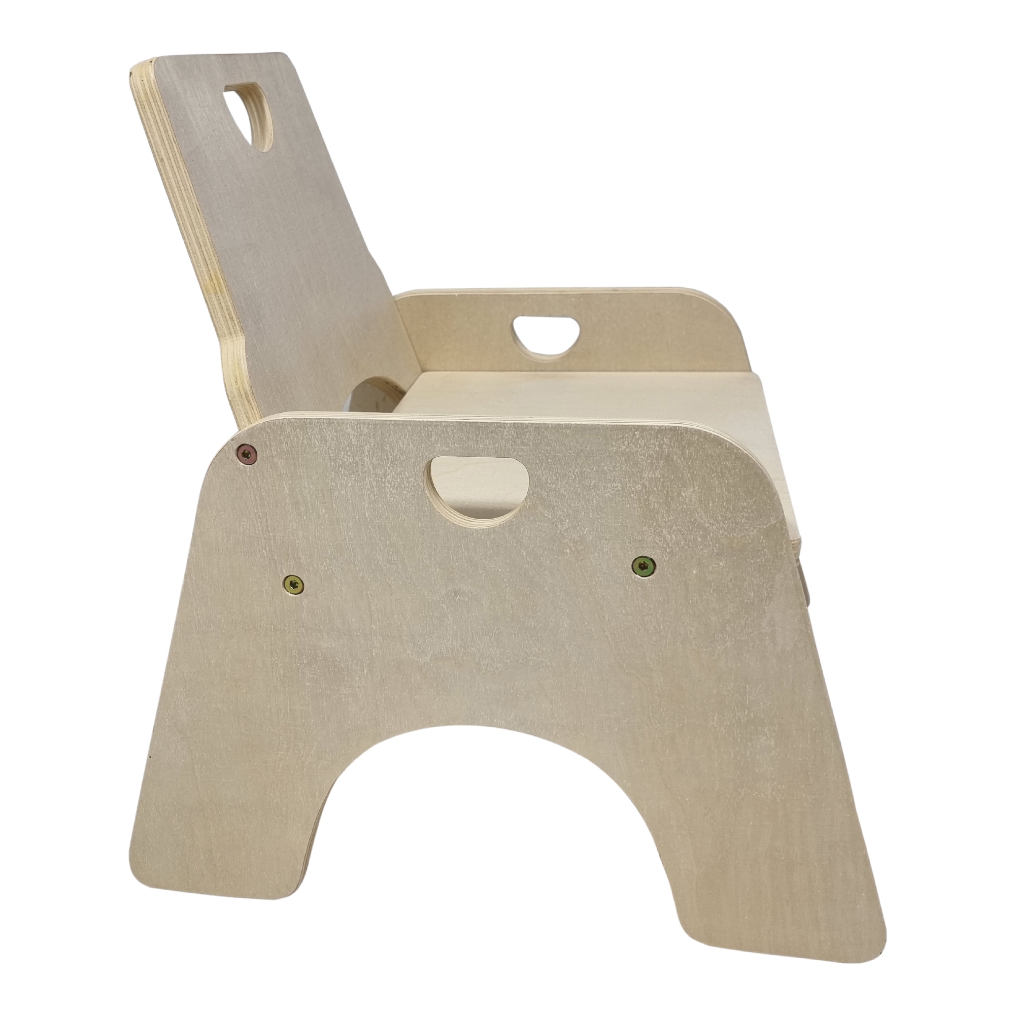 Houten kinderstoel gelakt; 15 MM Berken multiplex bouwpakket