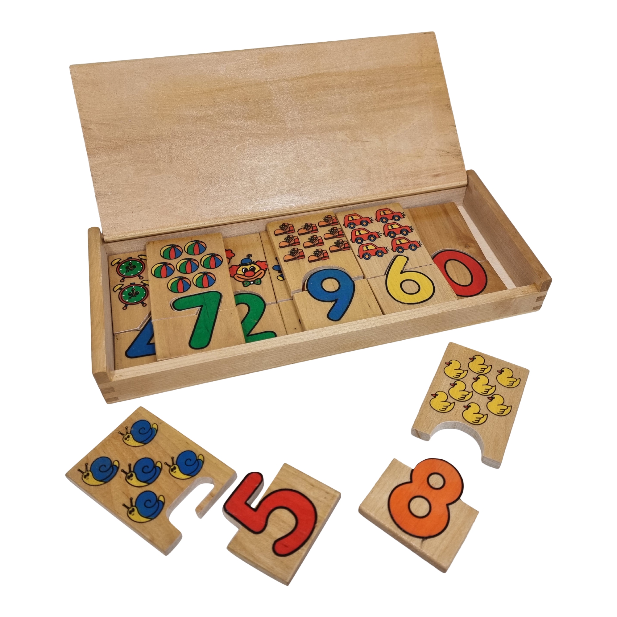 Kist tellen puzzel met klepdeksel