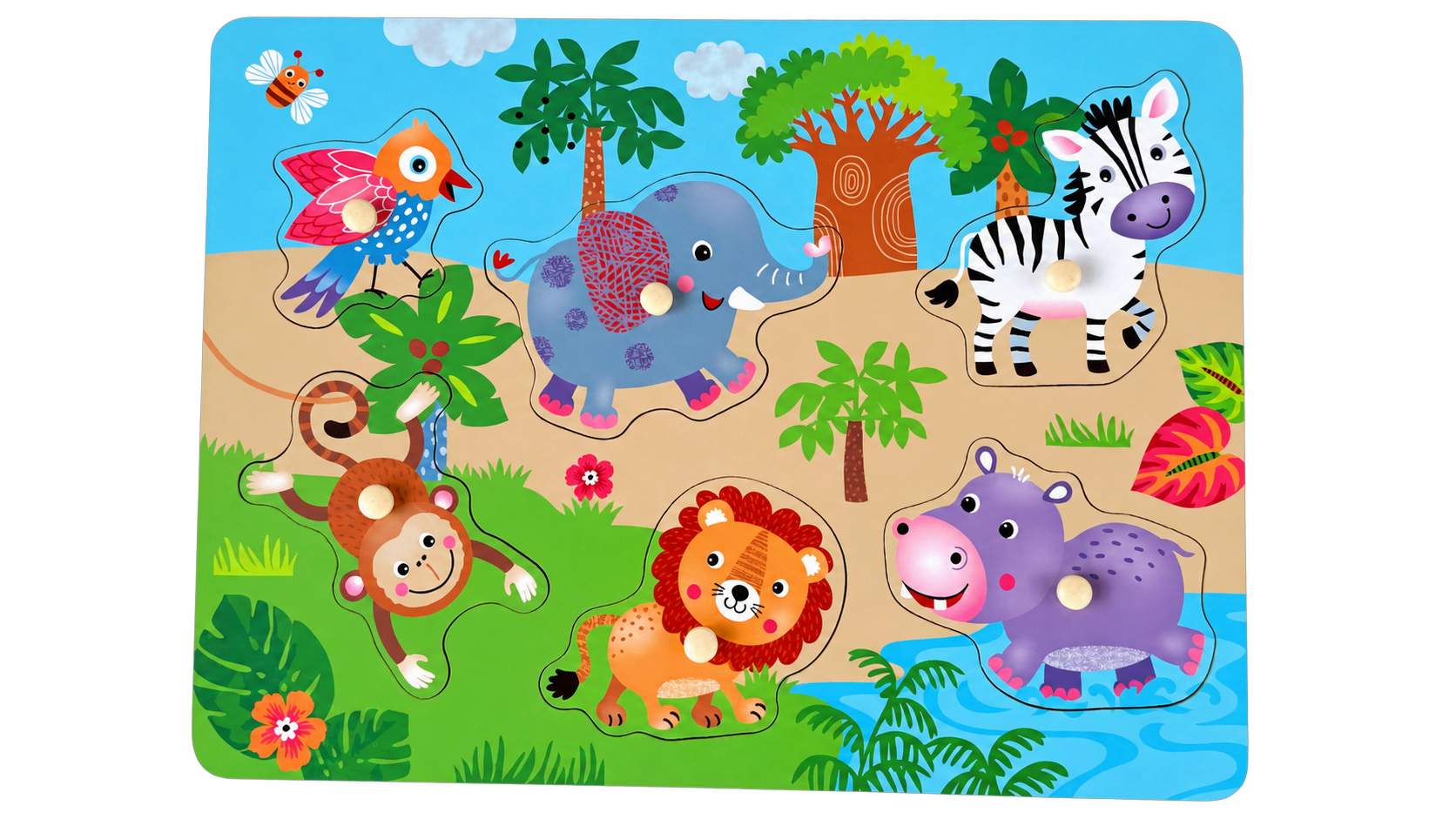 Knoppuzzel Jungle met geluid