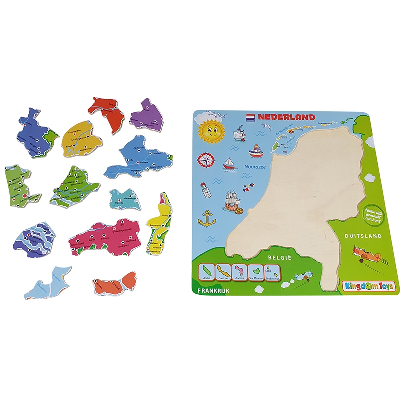 Legpuzzel nederland met plaatsnamen