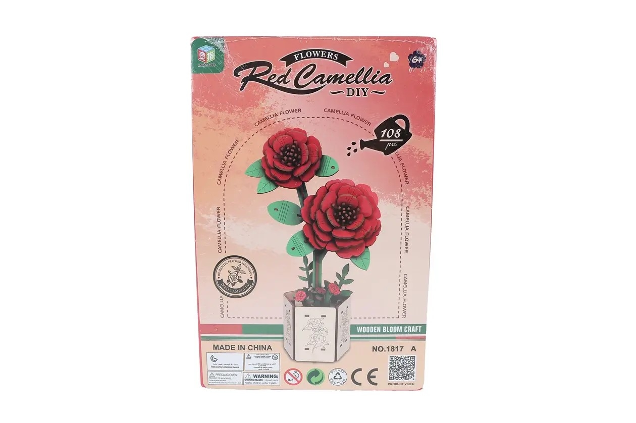 Maak je Eigen Houten Bloemen - 20,5cm 4 assorti