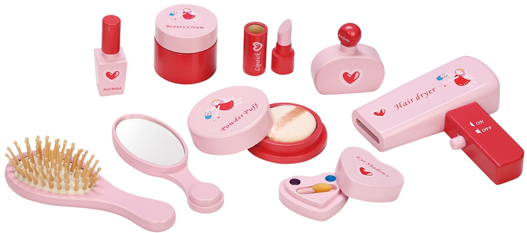 Make up set incl accessoires in roze tas