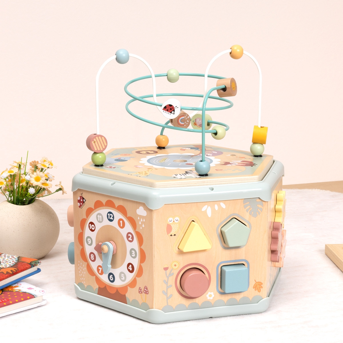 Motoriek 7 in 1 activiteiten kubus groot Tooky Toys