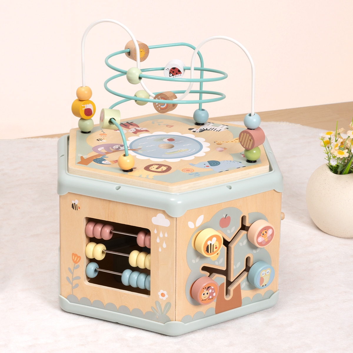 Motoriek 7 in 1 activiteiten kubus groot Tooky Toys