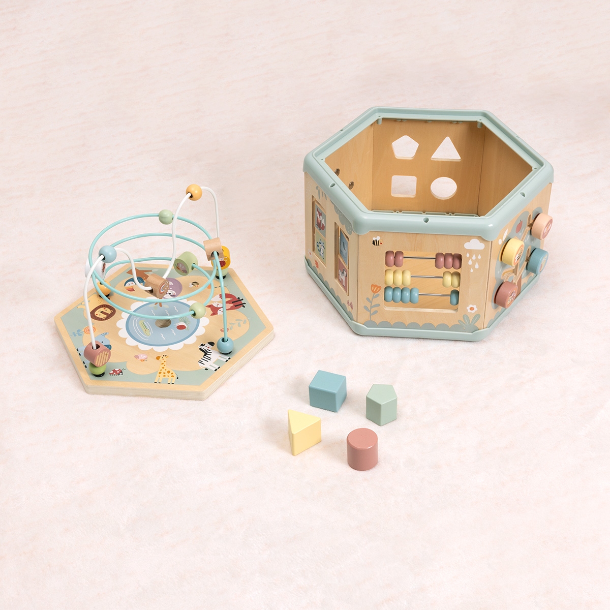 Motoriek 7 in 1 activiteiten kubus groot Tooky Toys