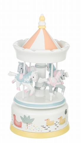 Muziekdoos Carrousel pastel groot