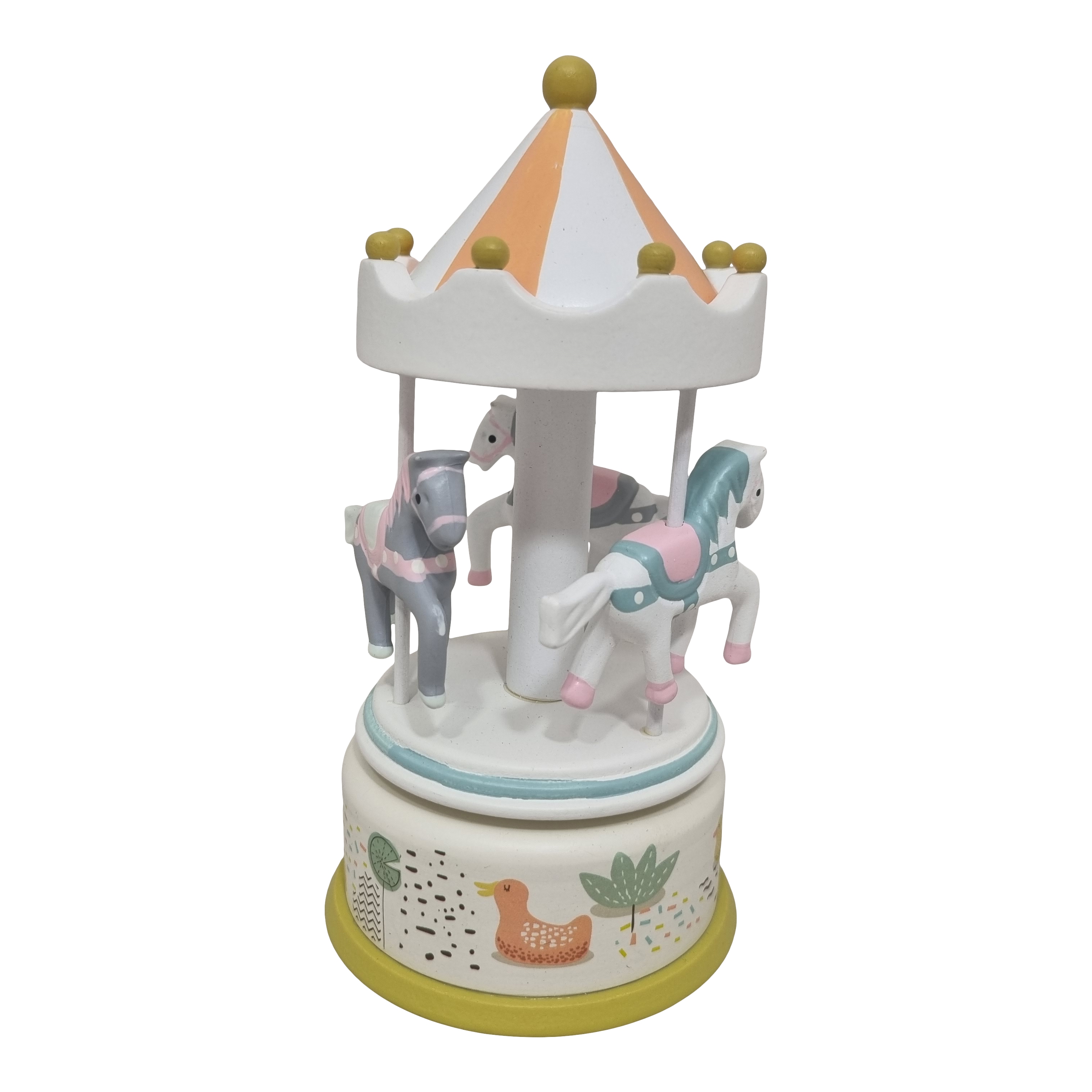 Muziekdoos Carrousel pastel middel