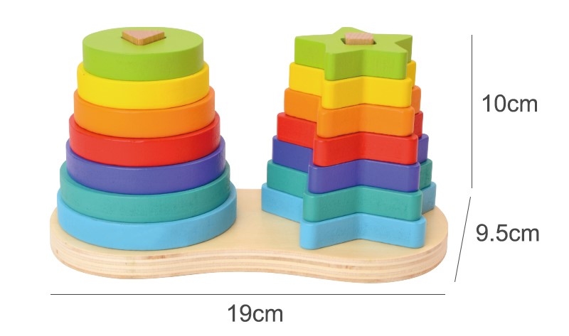 Piramide regenboog dubbel 14 schijven