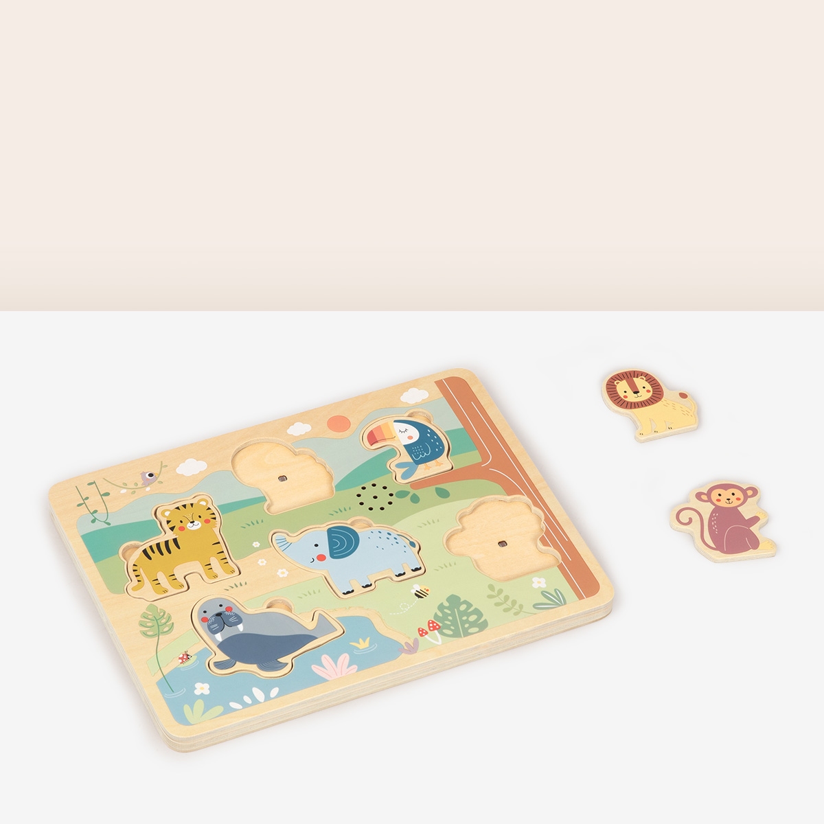 Puzzel met geluid dieren Tooky Toys