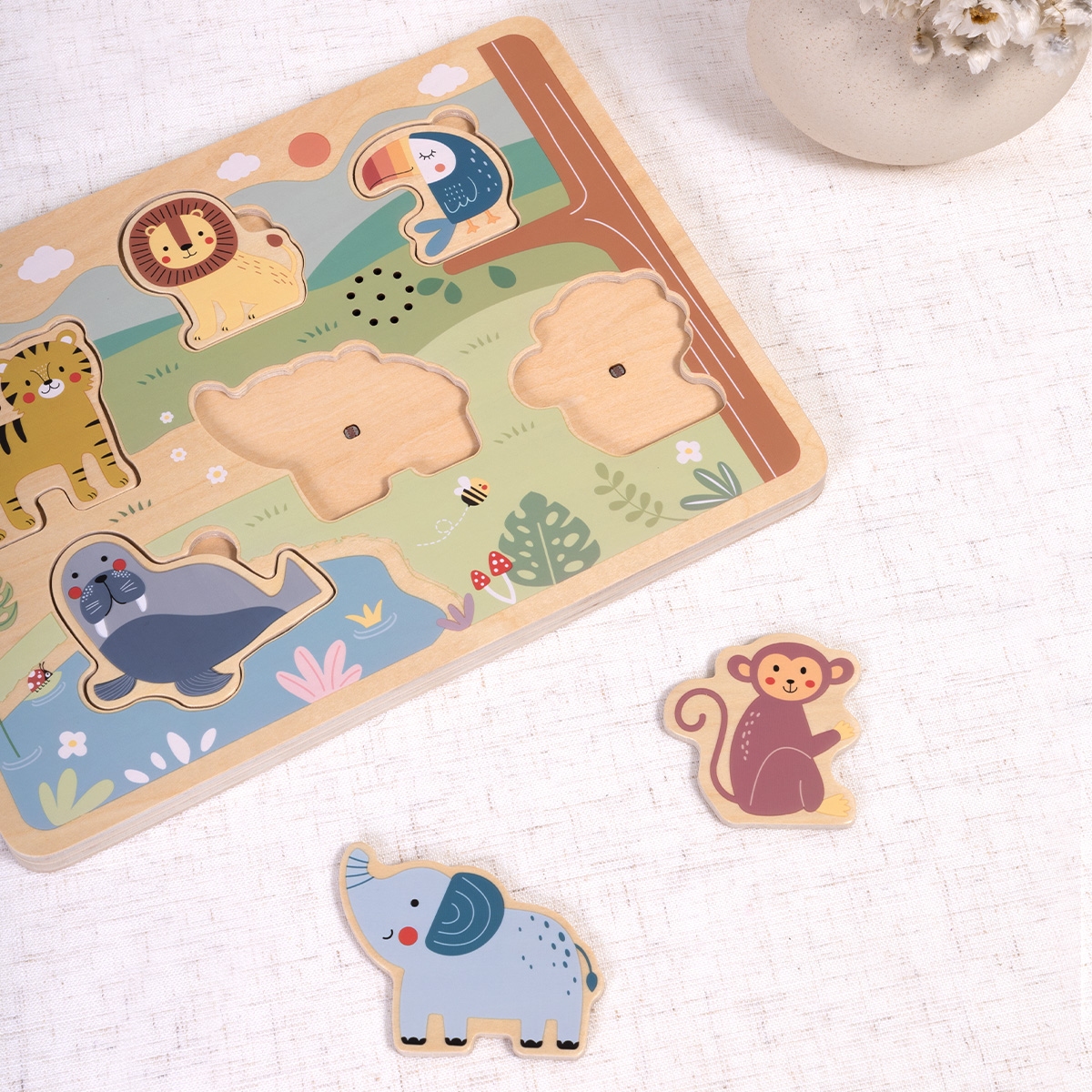 Puzzel met geluid dieren Tooky Toys