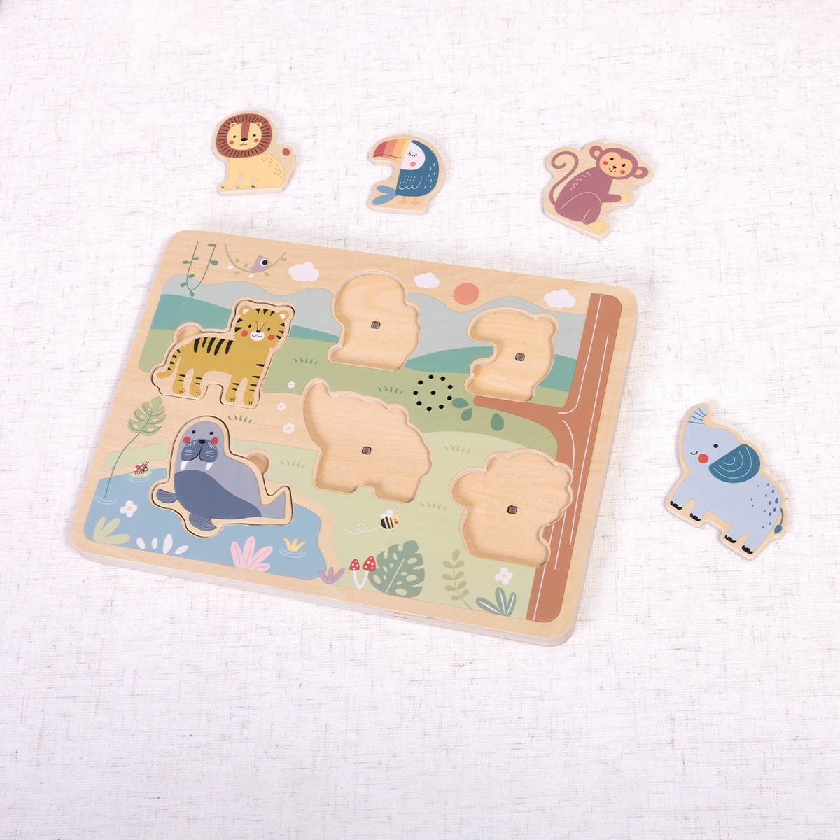 Puzzel met geluid dieren Tooky Toys