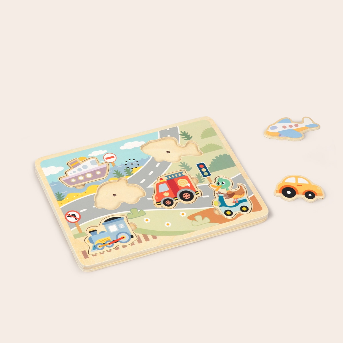 Puzzel met geluid verkeer Tooky Toys