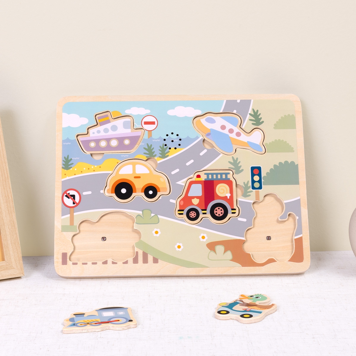 Puzzel met geluid verkeer Tooky Toys