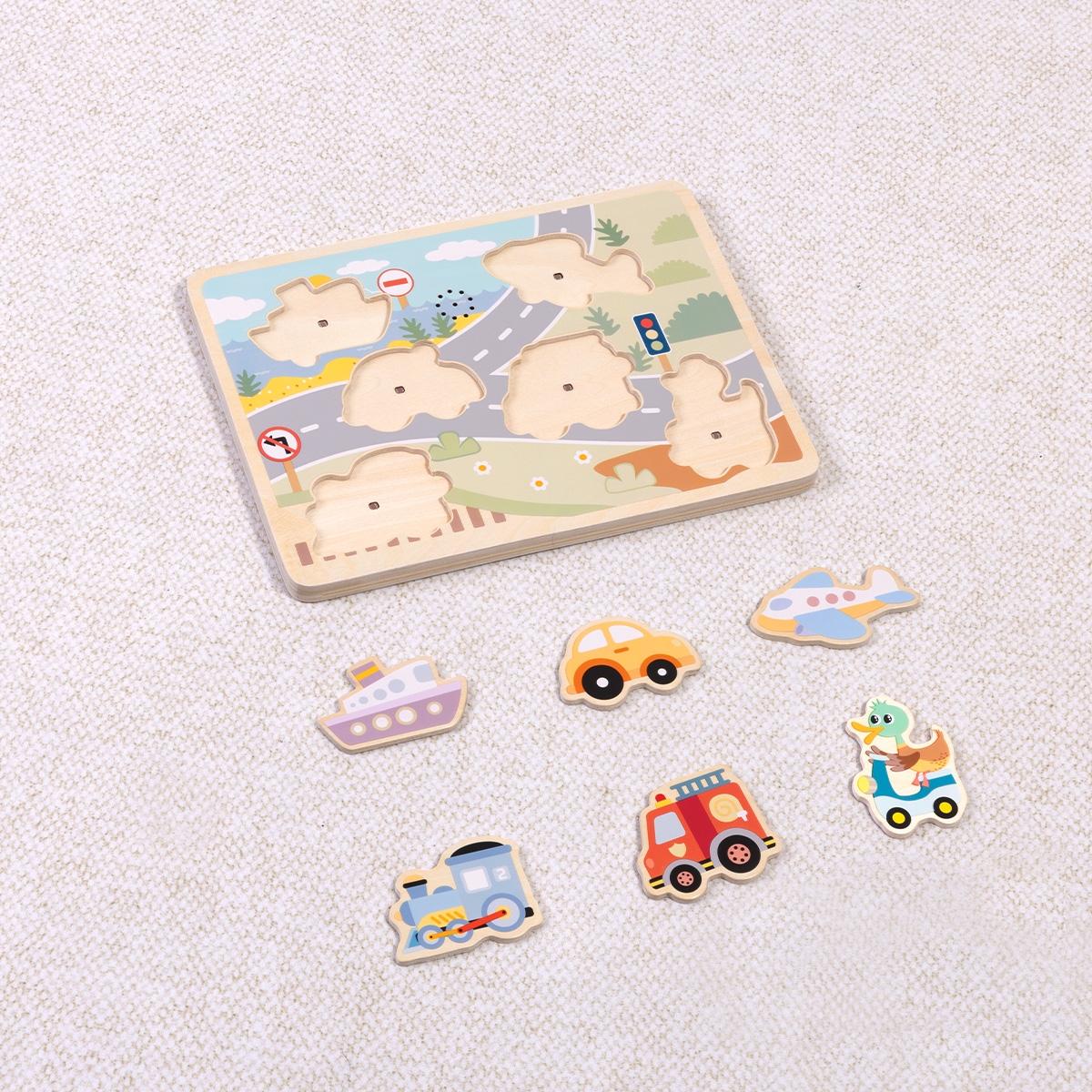 Puzzel met geluid verkeer Tooky Toys