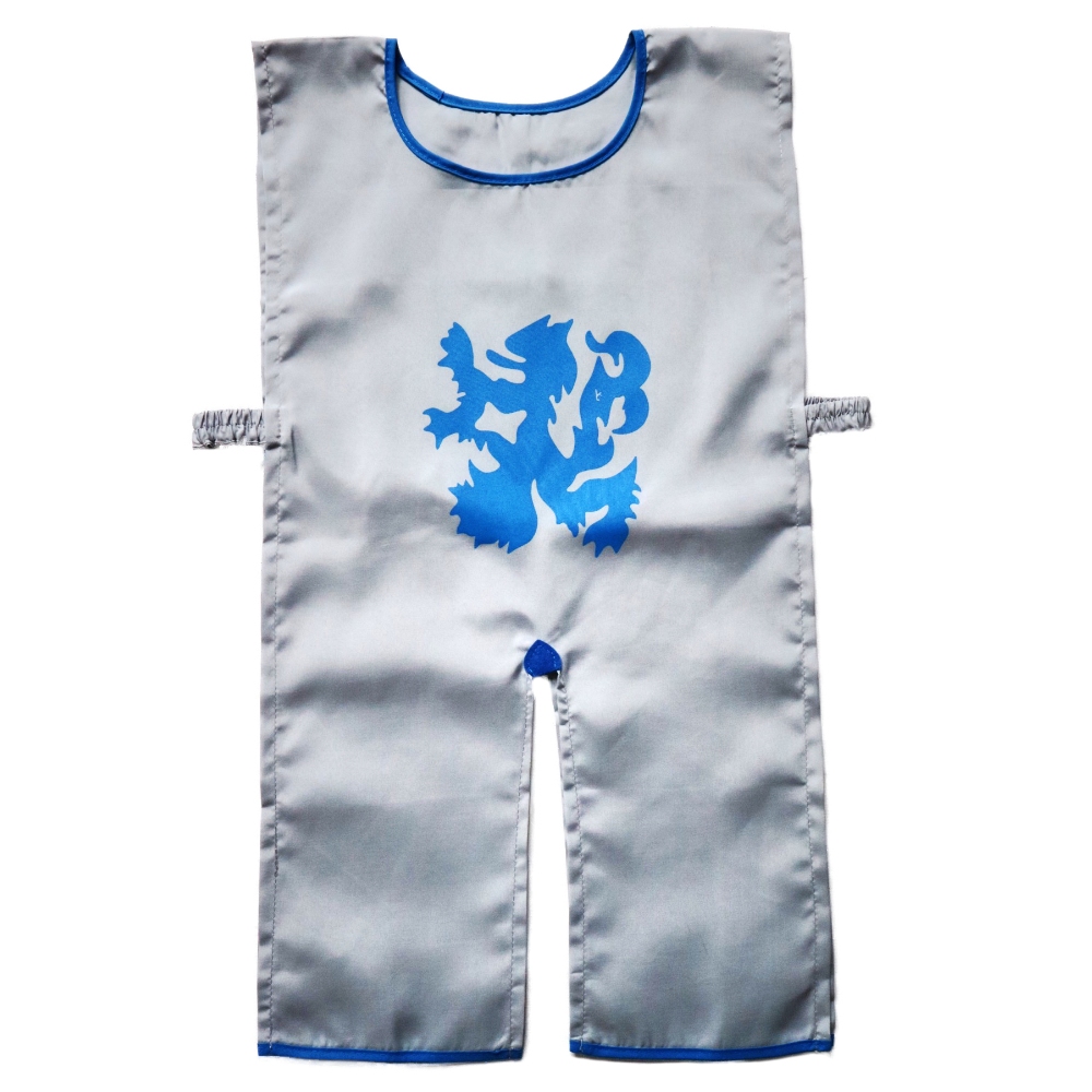 Riddertuniek grijs met blauwe leeuw (4-10 jaar)