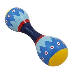 Sambabal handvat met 2 ballen Blauw