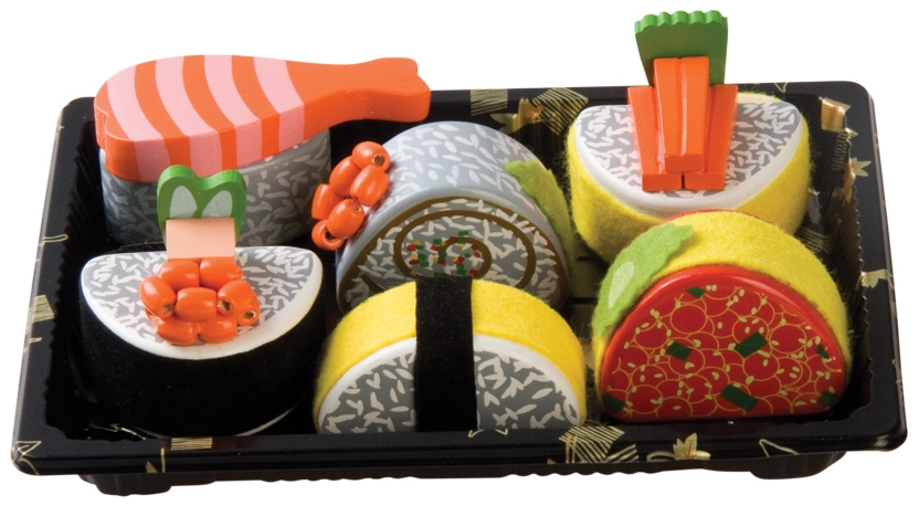 Sushi in tray