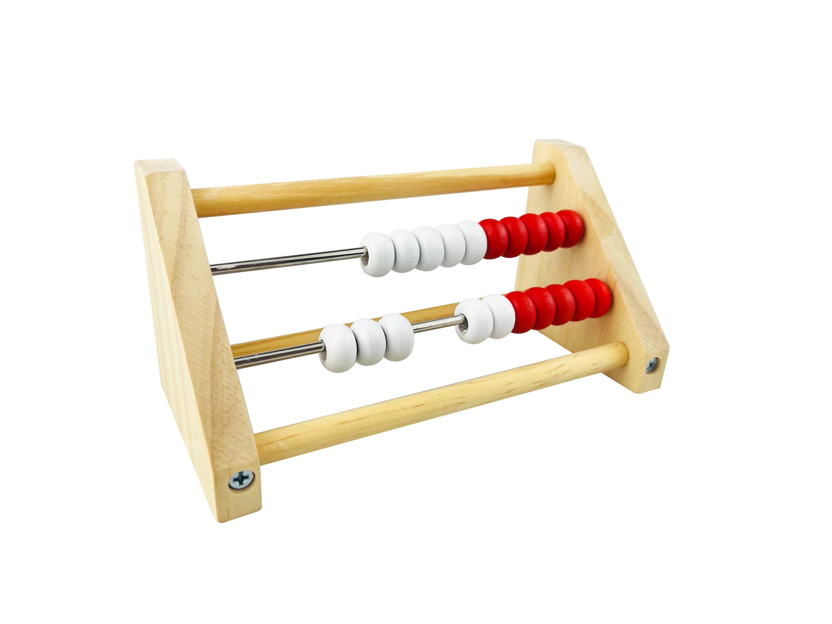 Telraam 2 rijen wit-rood