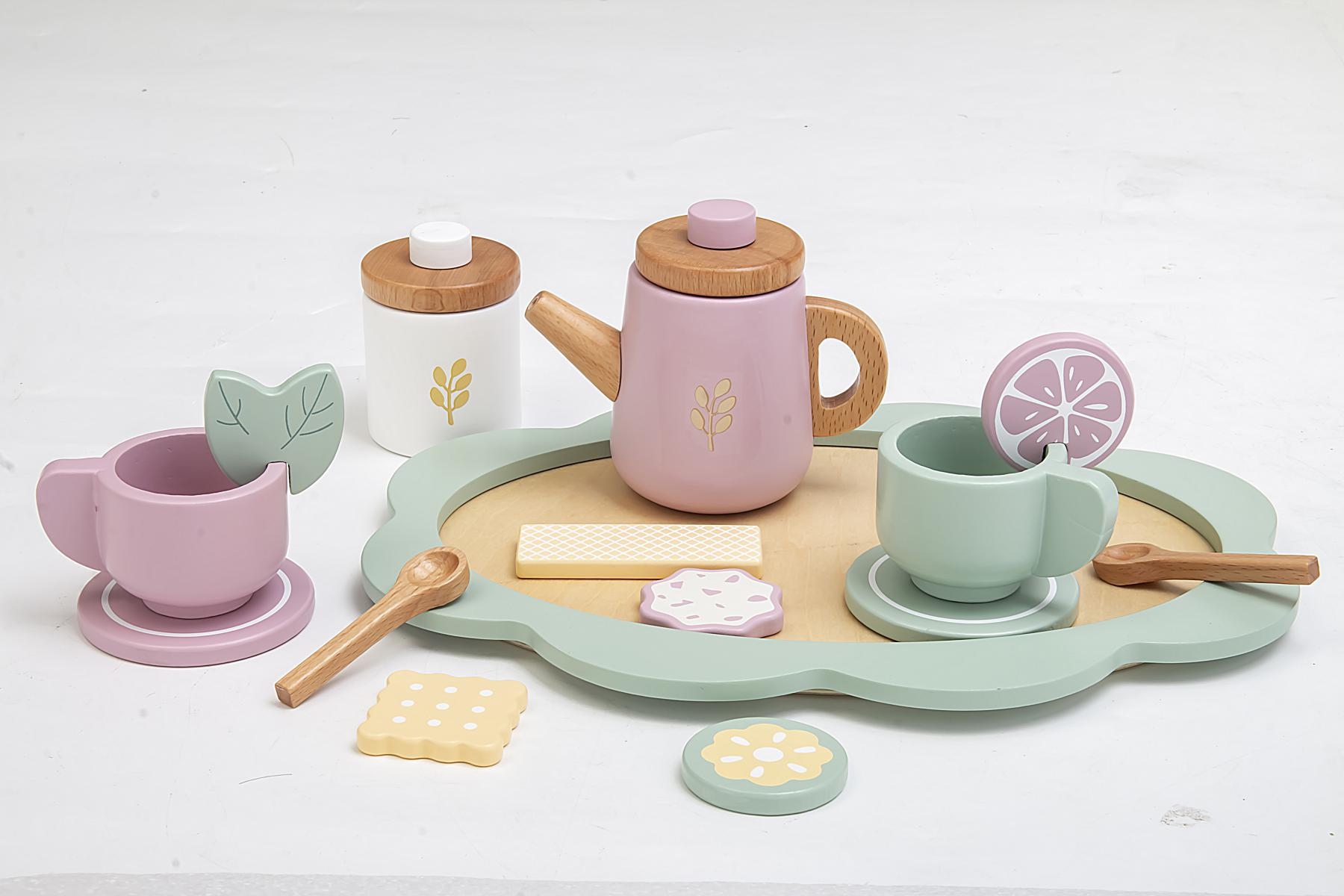 Theeservies groen pastel