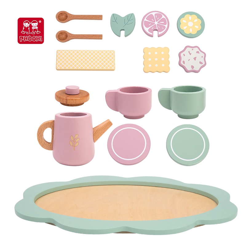 Theeservies groen pastel