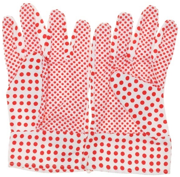 Tuinhandschoen voor kinderen met rode stippen; maat 6,5'