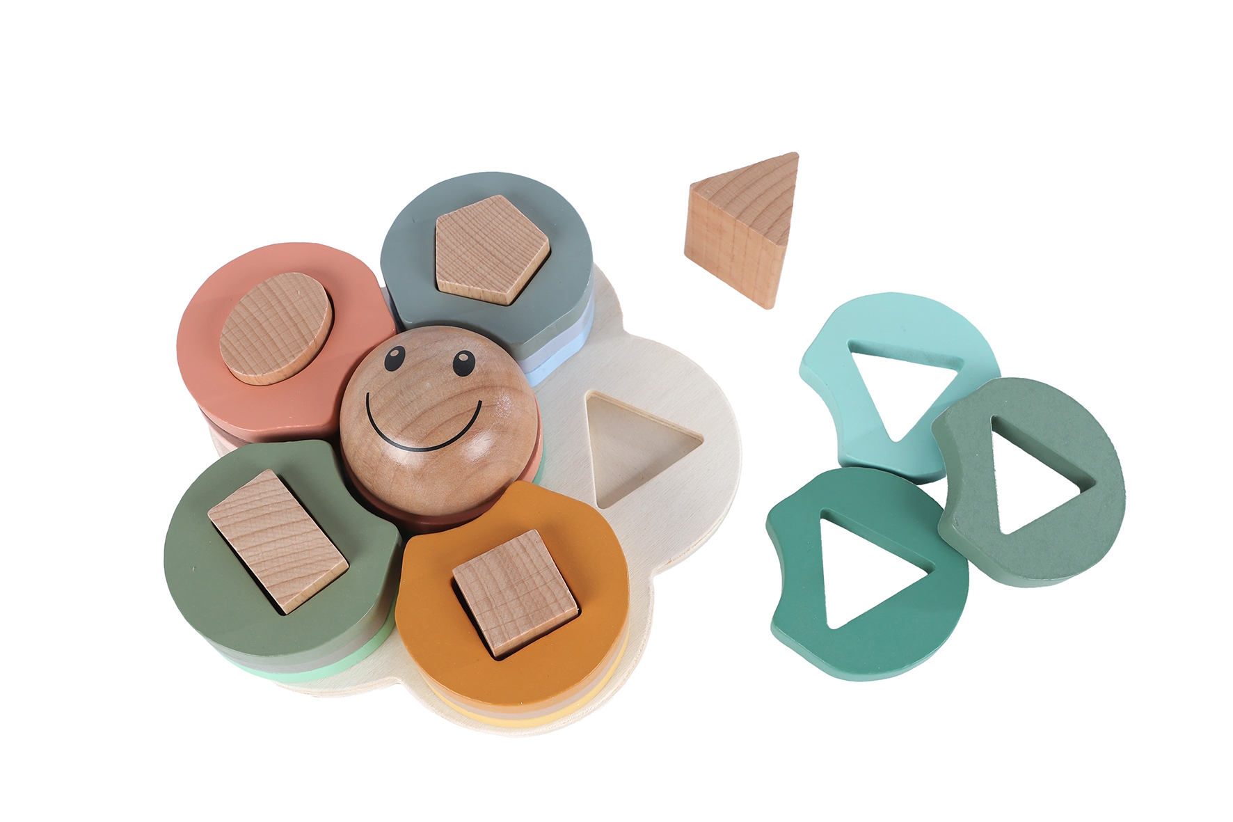 Vormenbloem puzzel FSC hout