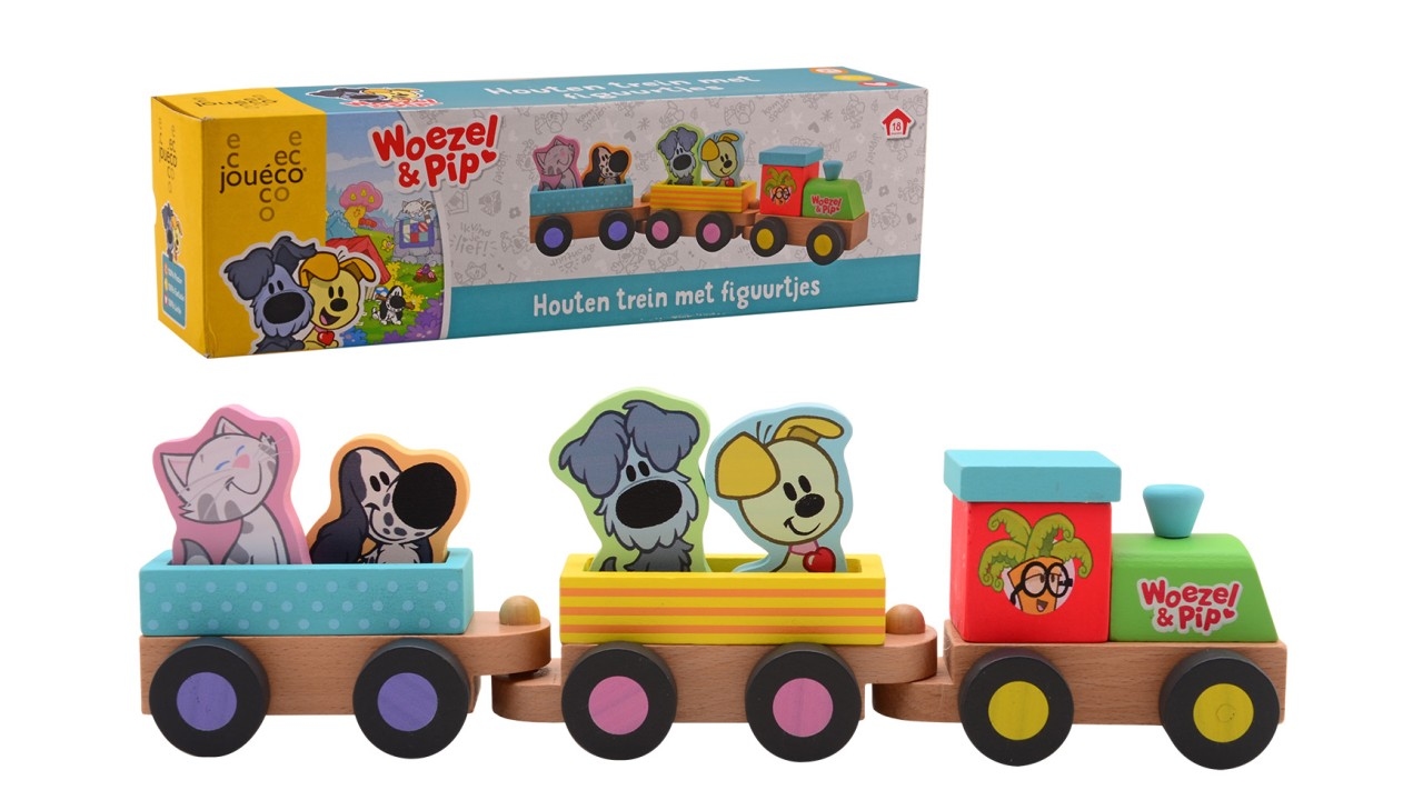Woezel & Pip - Treinset met figuurtjes