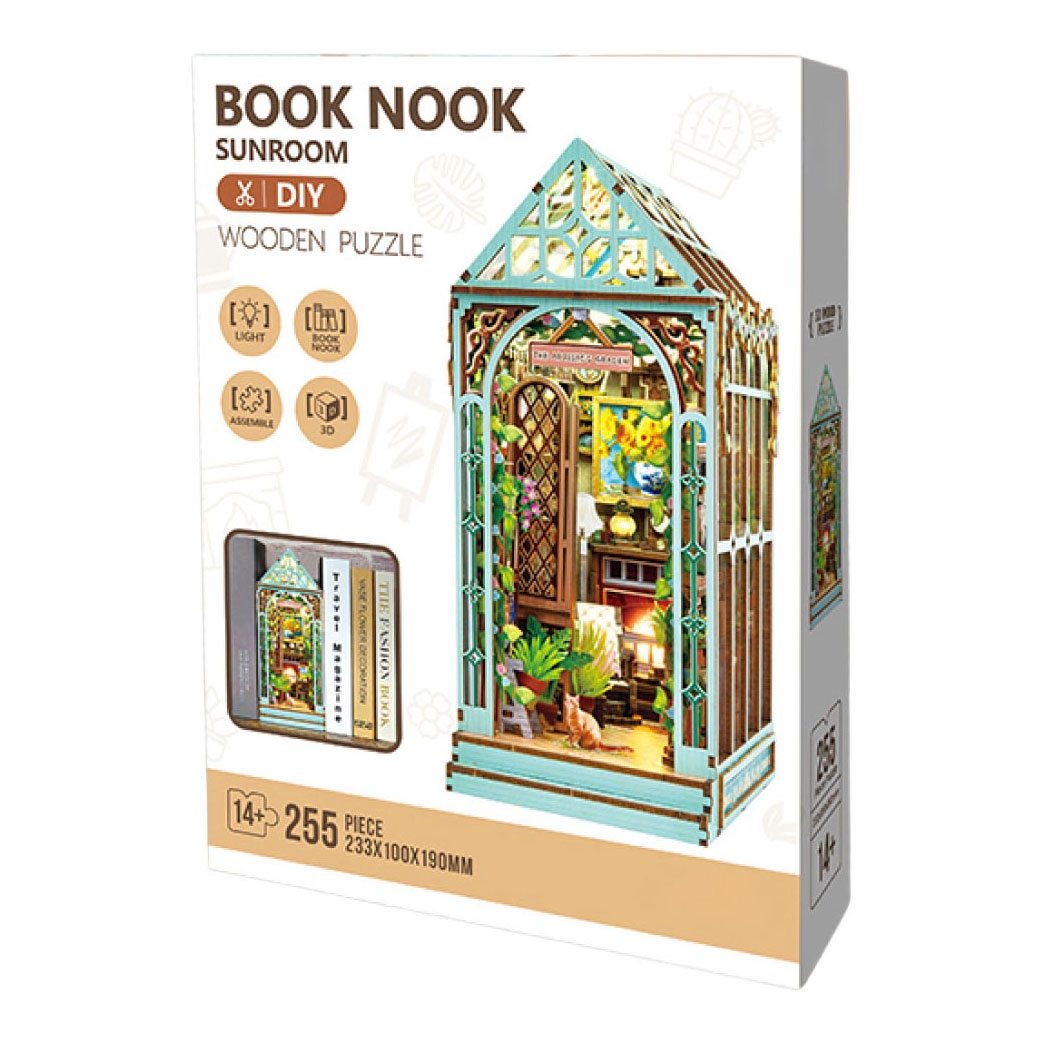 Woodworks Houten Bouwpakket Book Nook Sunroom  met Verlichting - 371dlg