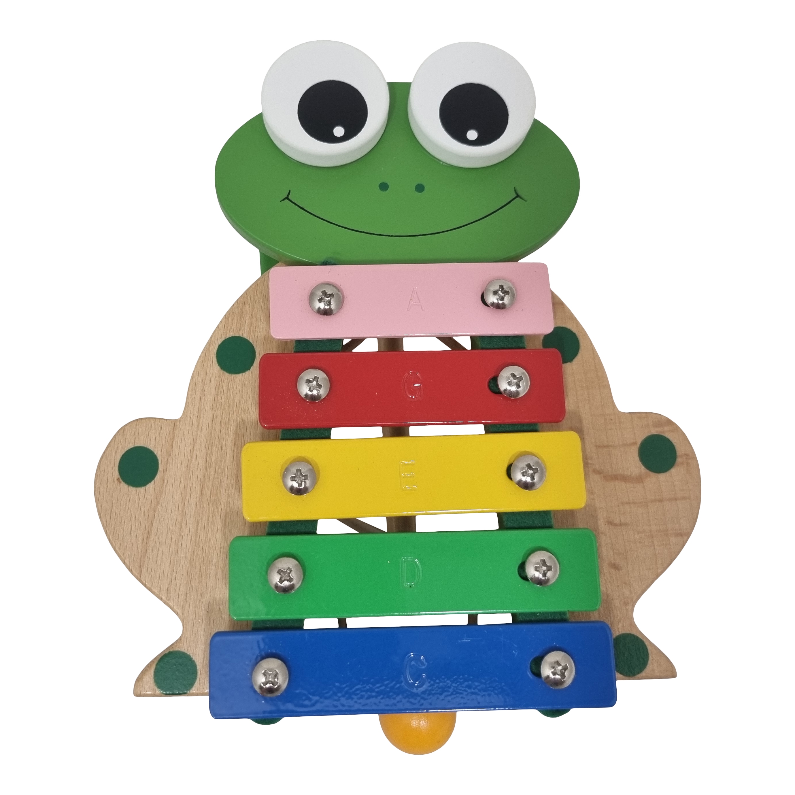 Xylofoon kikker op wielen 5 toons