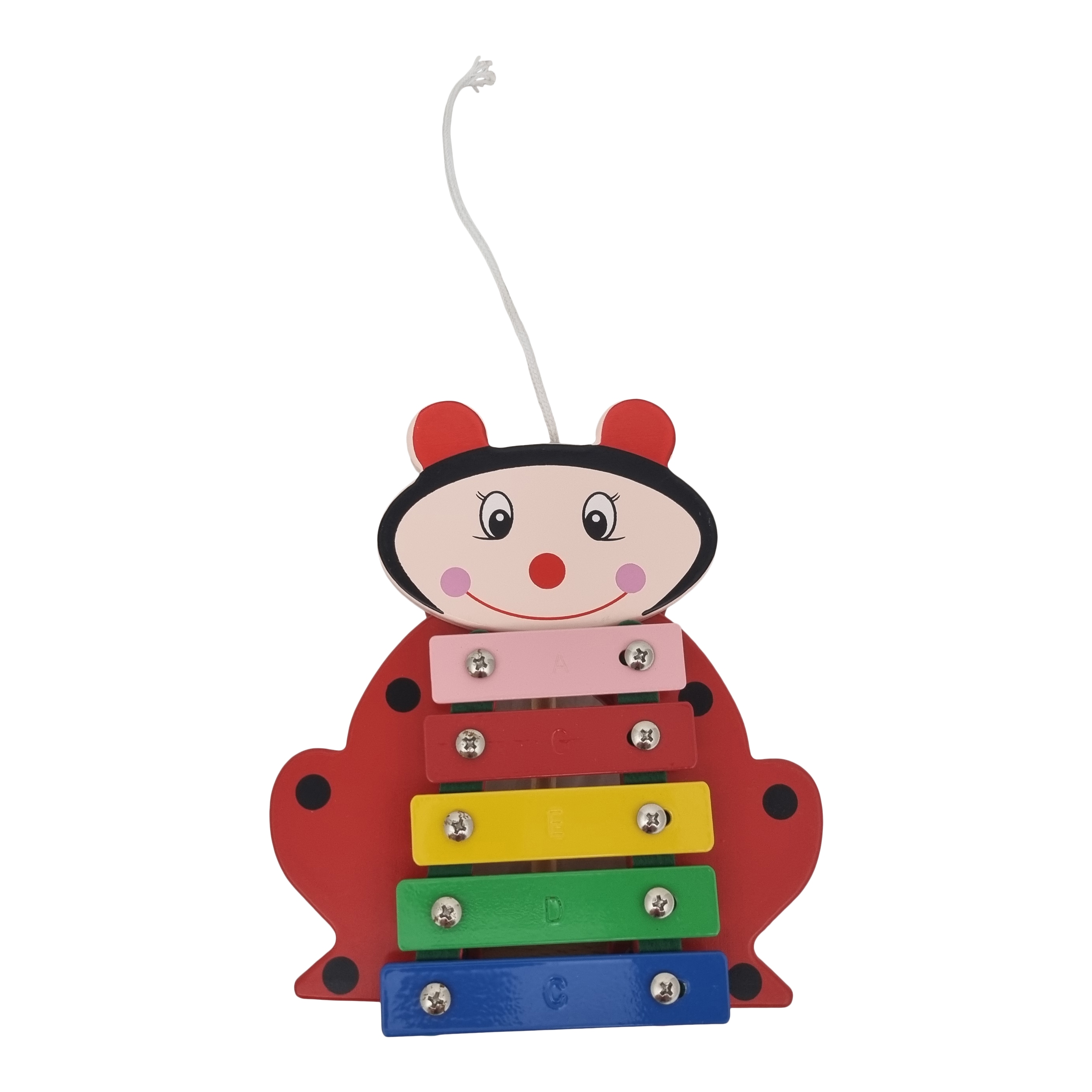 Xylofoon Lieverheerbeest op wielen 5 toons
