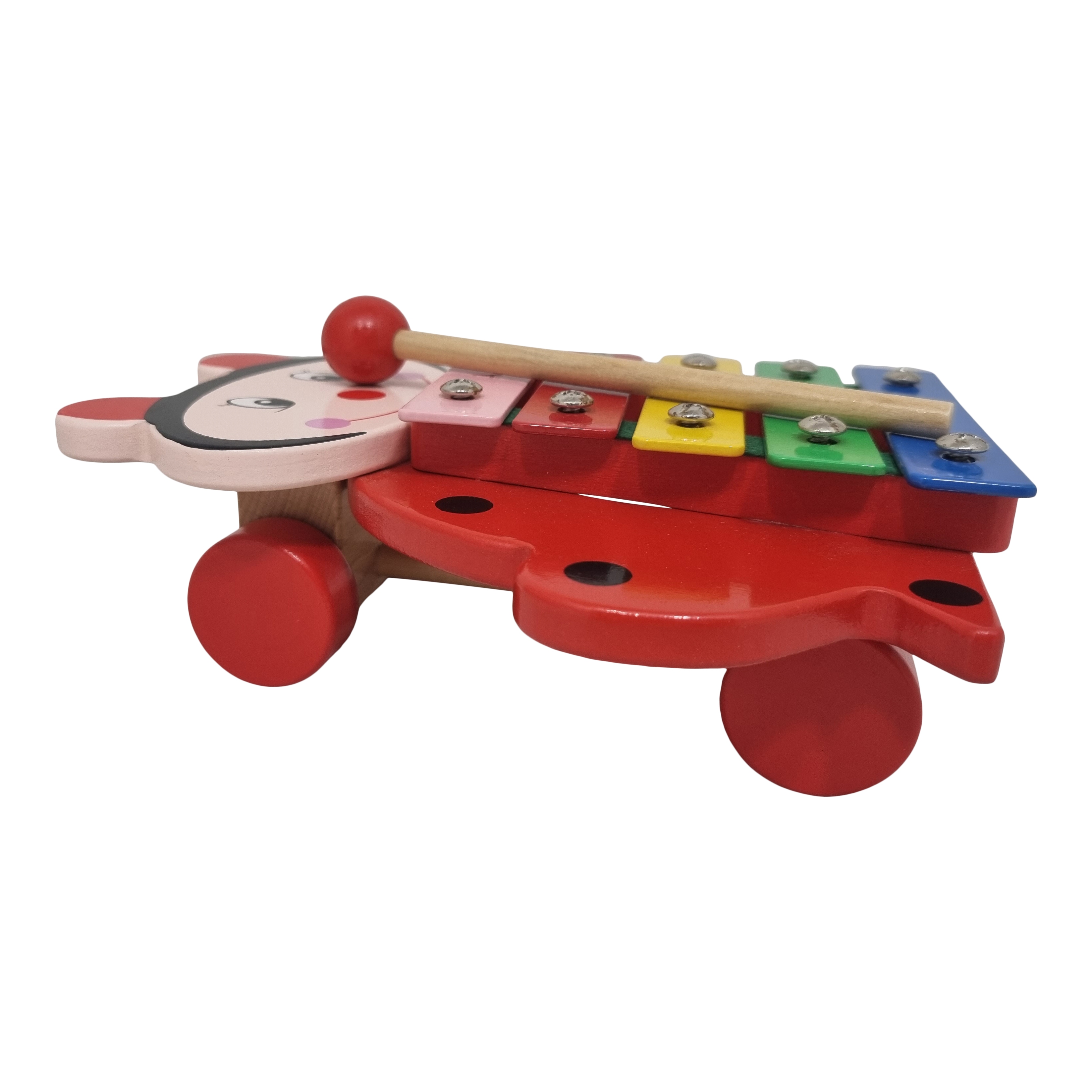Xylofoon Lieverheerbeest op wielen 5 toons