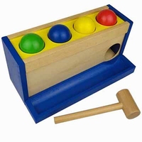 Hamerbank met houten ballen B keus licht beschadigd