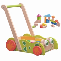 Duwwagen met blokken groen smile AANBIEDING !!