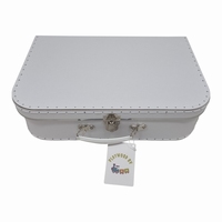 Koffer Xl wit  met metalen rand