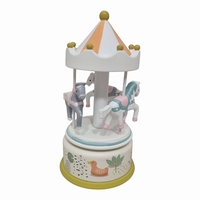 Muziekdoos Carrousel pastel middel